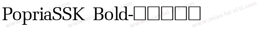 PopriaSSK Bold字体转换